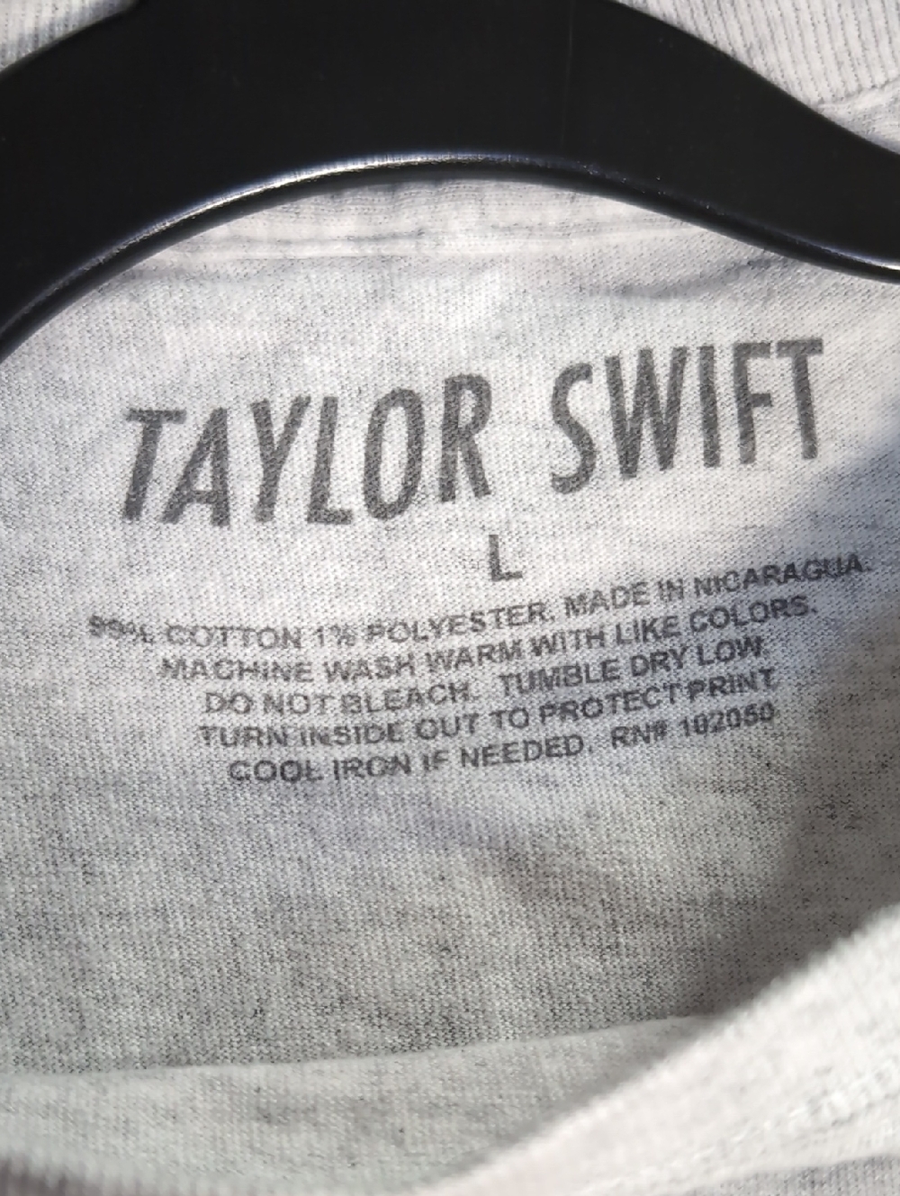 Taylor Swift Red Taylor's Version Long Sleeve Shirt Size Large Heather Gray - Picture 4 of 7
